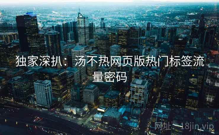 独家深扒：汤不热网页版热门标签流量密码